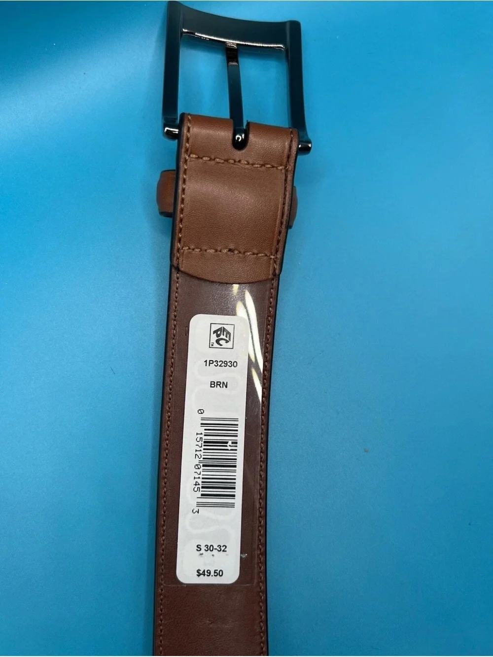 Perry Ellis Portfolio Men's Leather Dress Belt - Brown, Small (30-32)  $49.50